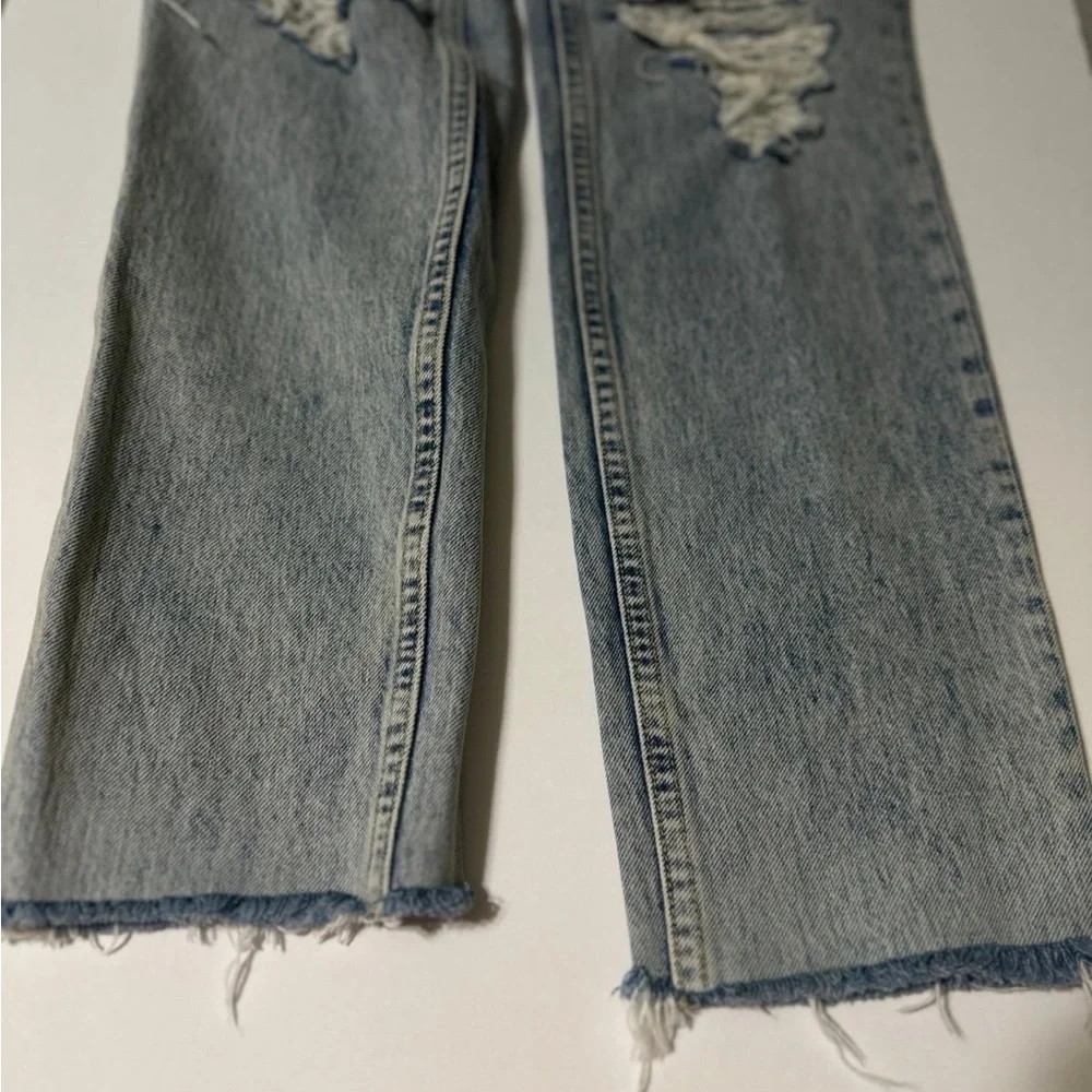 Rag & Bone Jeans Madison High Rise Sz 26 Distress W/ Hole